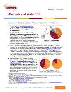 Almonds and Water 101 - Almond Board of California