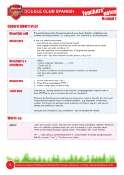 Spanish teachers` notes extract (for primary and secondary)