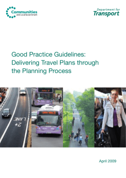Delivering Travel Plans through the Planning Process