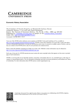 The Evolution of Private Property in Nineteenth