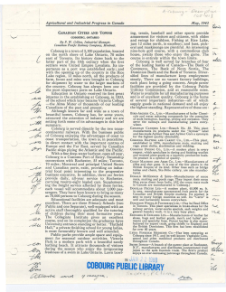 cobourg pubuc ubrary