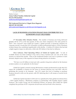 lack of business aviation finance has contributed