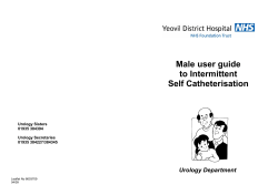 Intermittent Self Catheterisation male apr 09