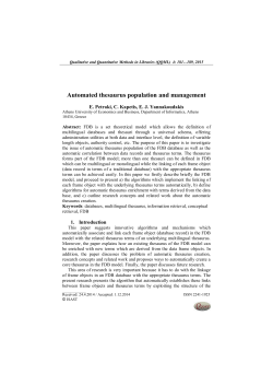 Automated thesaurus population and management