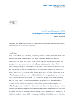 Croatia`s Ambivalence over the Past: Intertwining Memories of