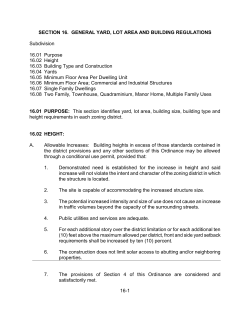 16-1 SECTION 16. GENERAL YARD, LOT AREA AND BUILDING