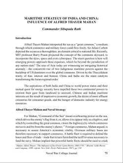MARITIME STRATEGY OF INDIA AND CHINA