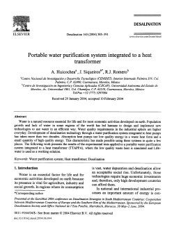 Portable water purification system integrated to a heat transformer