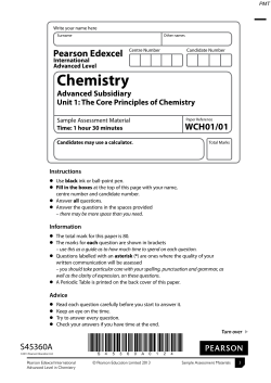 Specimen (IAL) QP - Unit 1 Edexcel Chemistry A-level