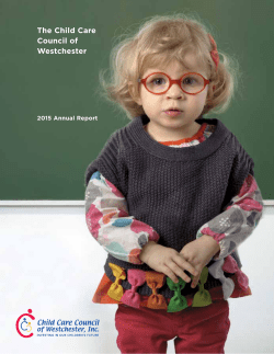 2015 Annual Report - Child Care Council of Westchester