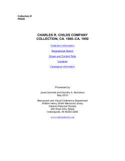 Charles R. Childs Company Collection, ca. 1900-1950