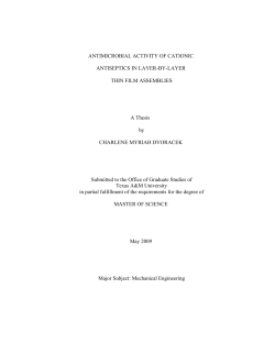 ANTIMICROBIAL ACTIVITY OF CATIONIC ANTISEPTICS IN LAYER
