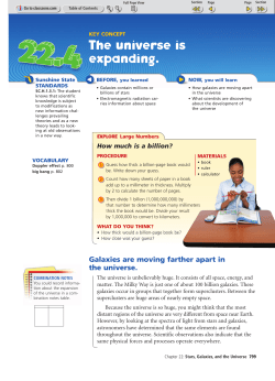 The universe is expanding.