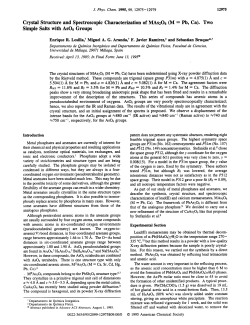 Crystal Structure and Spectroscopic Characterization of MAs2O6 (M