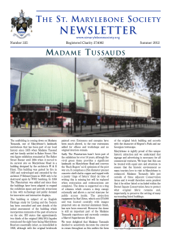 newsletter - St Marylebone Society