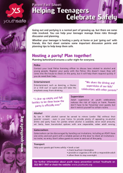 Helping Teenagers Celebrate Safely
