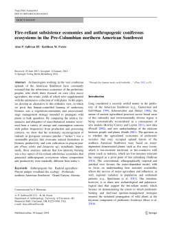 Fire-reliant subsistence economies and anthropogenic coniferous
