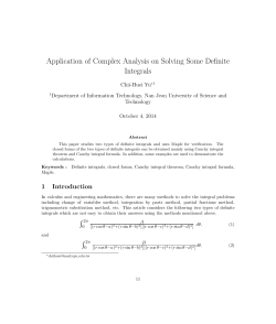 Application of Complex Analysis on Solving Some Definite
