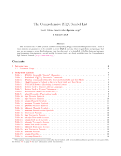 The Comprehensive LATEX Symbol List