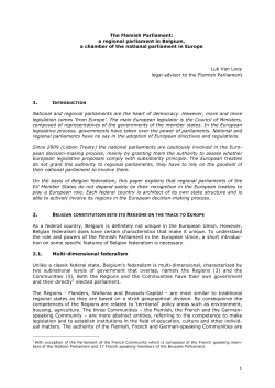 1 The Flemish Parliament - Nomos &ndash; Le attualit&agrave; nel diritto
