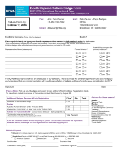 Booth Representatives Badge Form