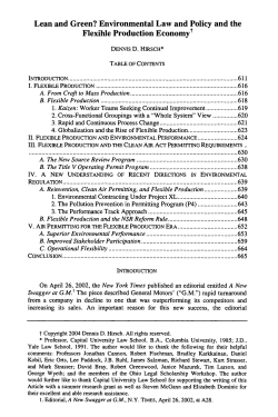 Lean and Green? Environmental Law and