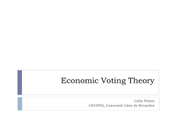 Economic Voting Theory - Facult&eacute; de Philosophie et Sciences sociales
