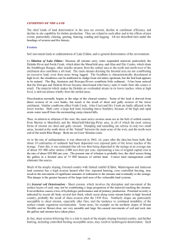 CONDITION OF THE LAND The chief kinds of land deterioration in