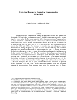 Historical Trends in Executive Compensation 1936-2003