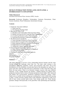 Human Interaction with Land and Water:A Hydrologists Conception