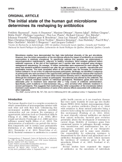 The initial state of the human gut microbiome determines its