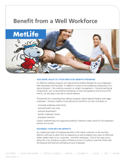 Benefit from a Well Workforce