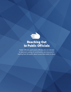 Reaching Out to Public Officials