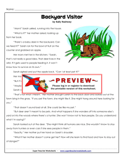 Backyard Visitor - Super Teacher Worksheets