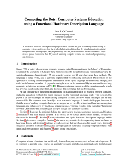 Connecting the Dots: Computer Systems