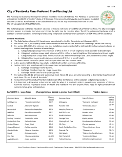 City of Pembroke Pines Preferred Tree Planting List