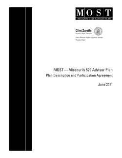 MOST &mdash; Missouri`s 529 Advisor Plan - EMMA