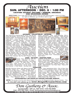Auction - Auctions By Don Guthery