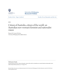 Citizen of Australia...citizen of the world: an