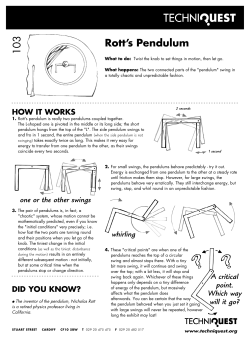 Rott`s Pendulum
