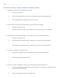 Genetics Practice Problems &ndash; Complete, Incomplete and