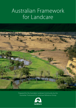 Australian Framework for Landcare - Department of Agriculture and