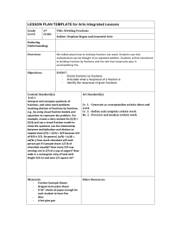 Dividing Fractions Lesson Plan