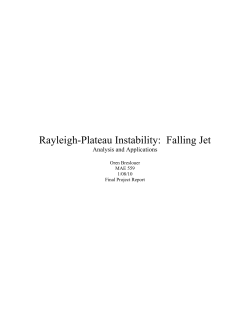Rayleigh-Plateau Instability: Falling Jet