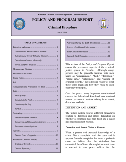 policy and program report