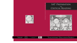SAT Preparation for Critical Reading