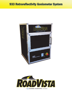 933 Retroreflectivity Goniometer
