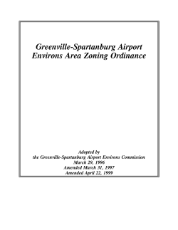 Greenville-Spartanburg Airport Environs Area Zoning