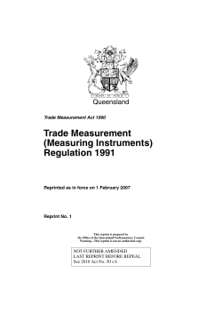 Trade Measurement (Measuring Instruments)