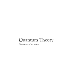 Quantum Theory
